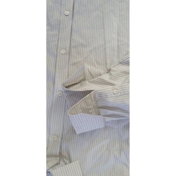 Burberry London Men’s 16.5 42 Sz L Striped Long Sleeve Button Down Cotto… - Picture 11 of 15